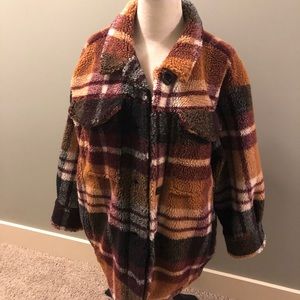 American Eagle oversized plaid jacket